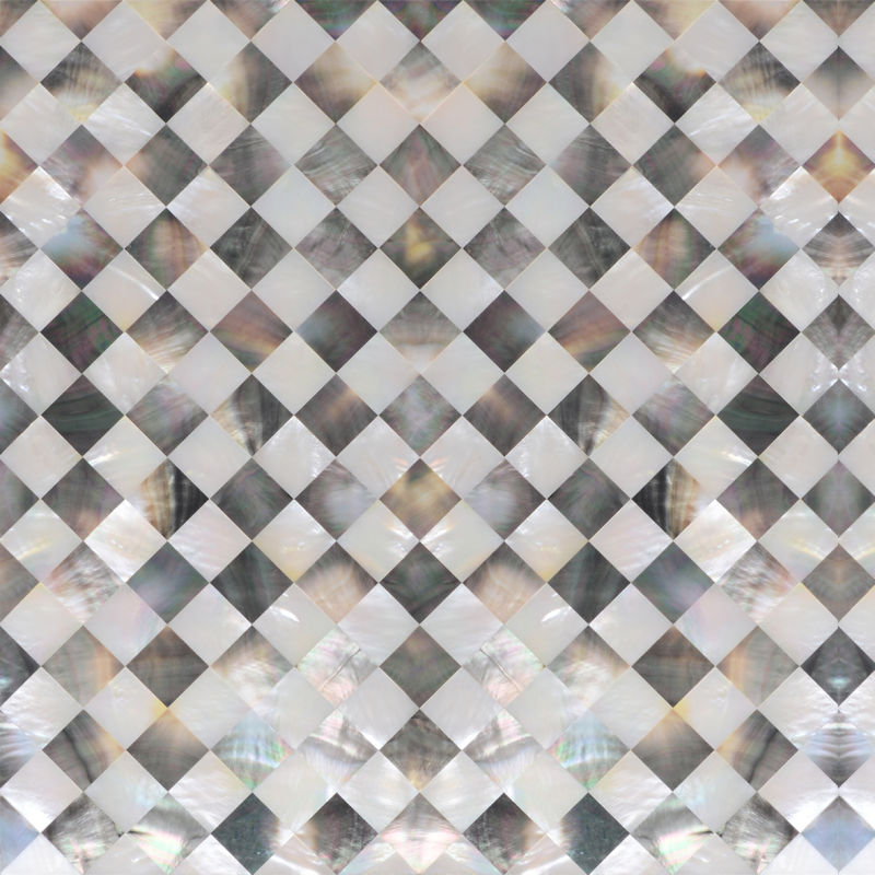 Seamless Irregular Waterjet Shell Tiles Freshwater Pearl Shell Mosaic