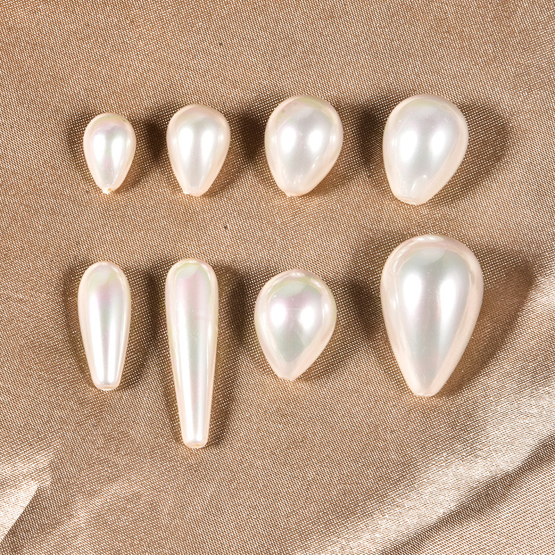 Wholesale Teardrop Shape White Color Shell Pearl Bead