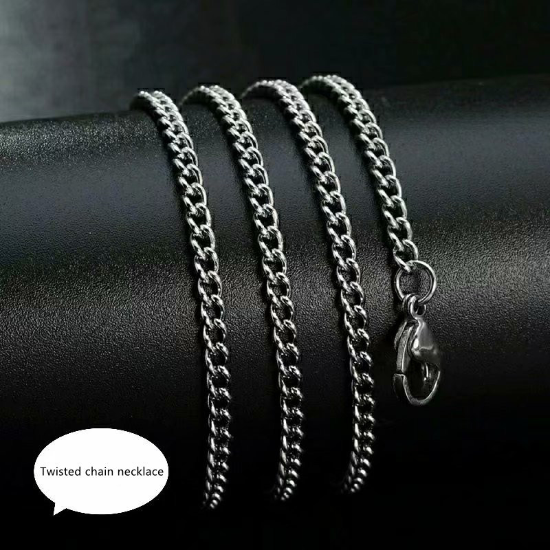 Stainless Steel Chain Twist Chain Necklace