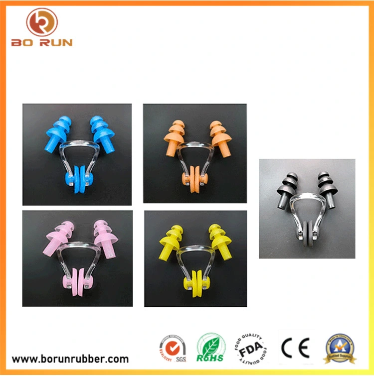 Boxed Silicone Rubber Nose Clip and Ear Plug with Super Soft Touch