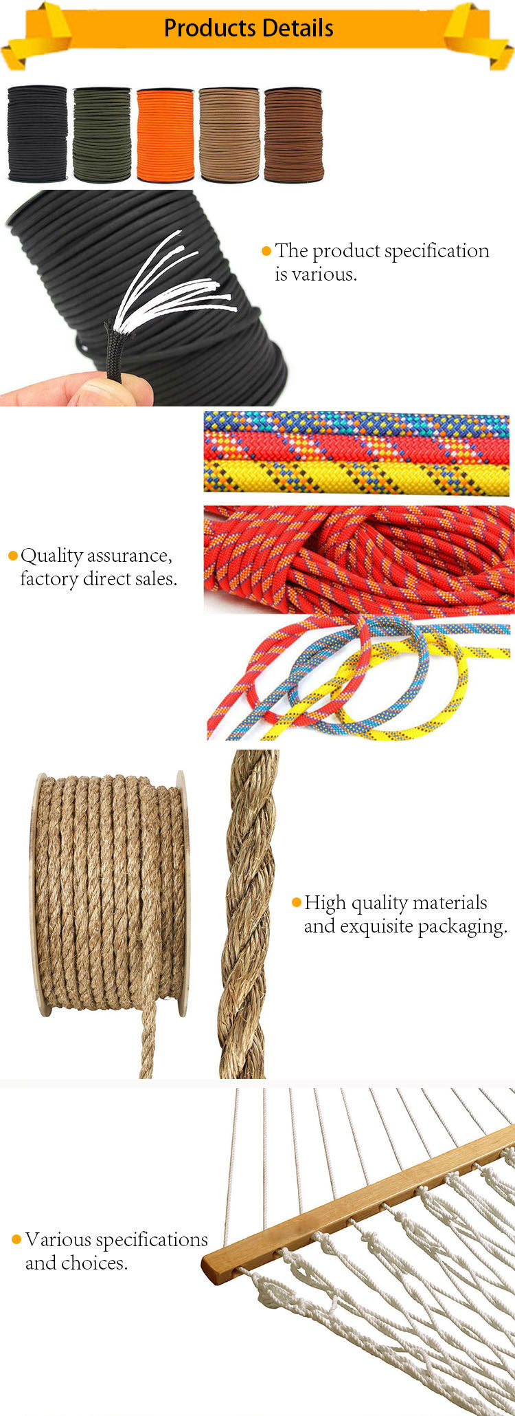 Hemp Rope Anti-Aging Sisal Fiber String Braided Rope Jute Bag