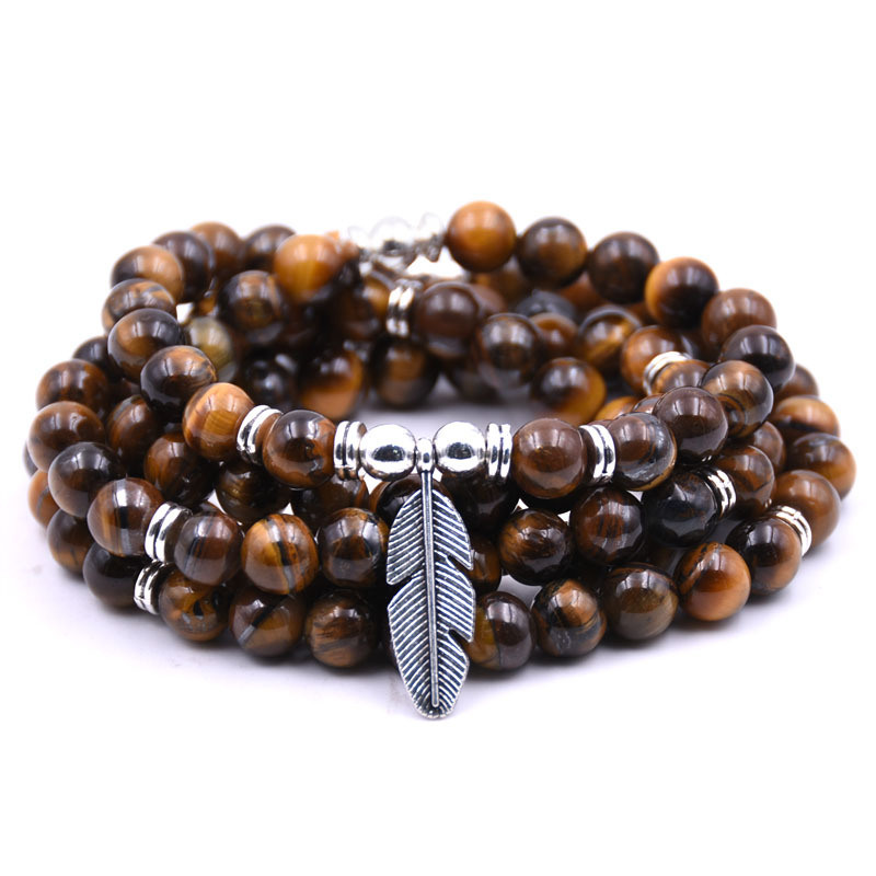 Fashion Accessories Natural Stone Bracelet Jewelry Beaded with Wings Pendant Wing Bracelet for Promotion Gift