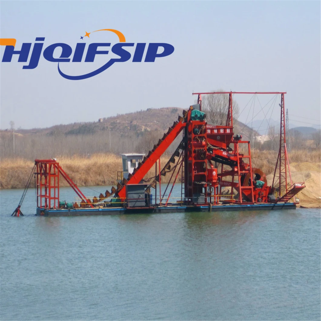 Bucket Chain Type Gold Dredger for River Gold