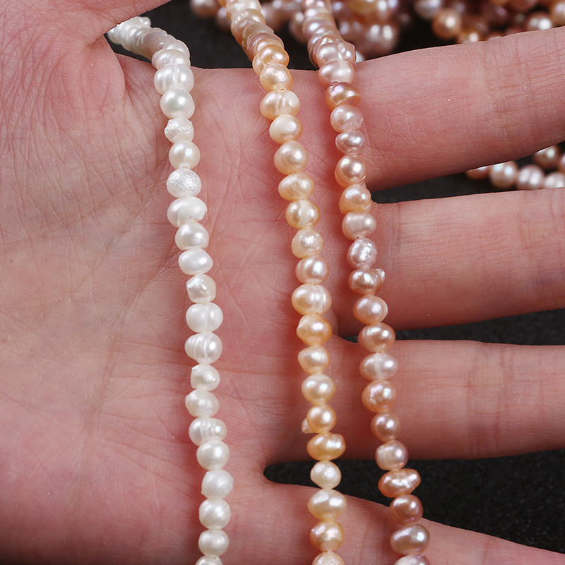 4-5mm Baroque Pearl Strands Freshwater Loose Pearls Beads