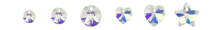 Fashion Single Hole Five-Pointed Star Earring Crystal Pendants