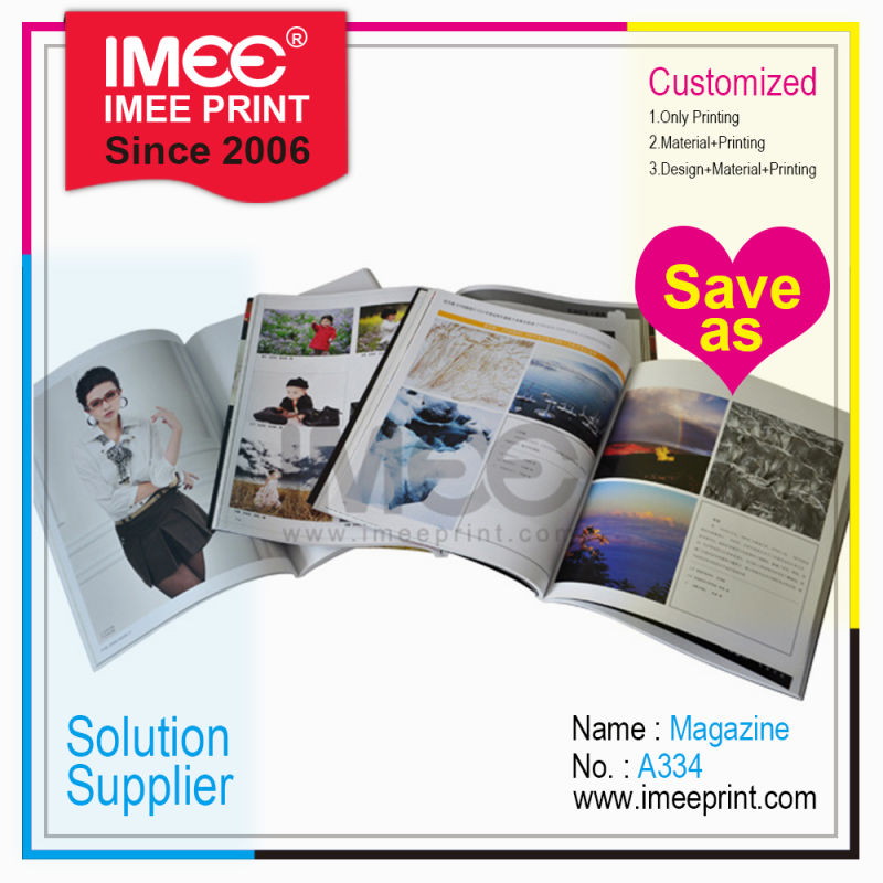 Imee Print Custom Design Printing Ad Fashion Magazine (A334)