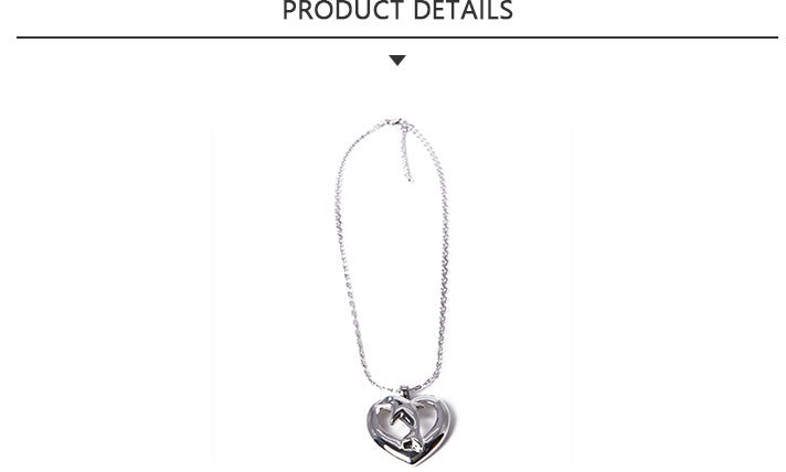 Fashion Silver Heart Shaped Dolphin Pendant Necklace