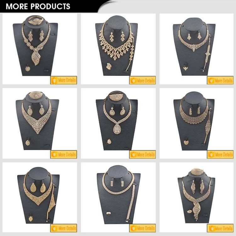 2019 New Design Charm Jewelry 18K Saudi Arabia Gold Plated Jewelry Sets