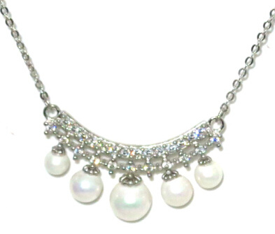 Pearl Necklace 925 Sterling Silver Necklace Jewelry China Wholesale N6594