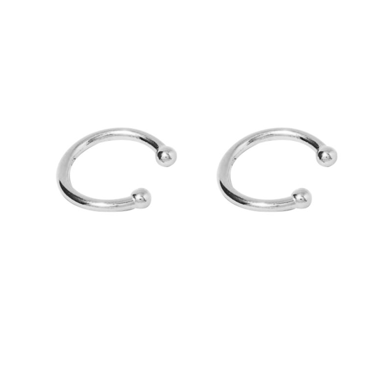 Wholesale 925 Sterling Silver Fashion Women Jewelry Simple 18K Gold Plated Ear Cuff Earring