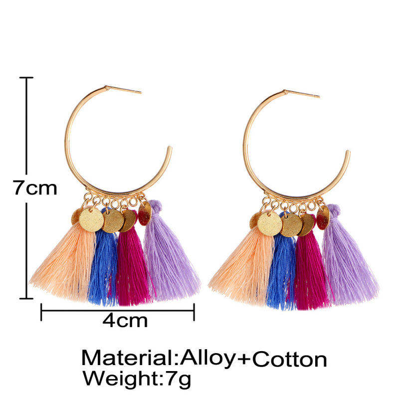 Earrings Bohemiah's Colorful Fringe Glitter Earrings Are Handmade