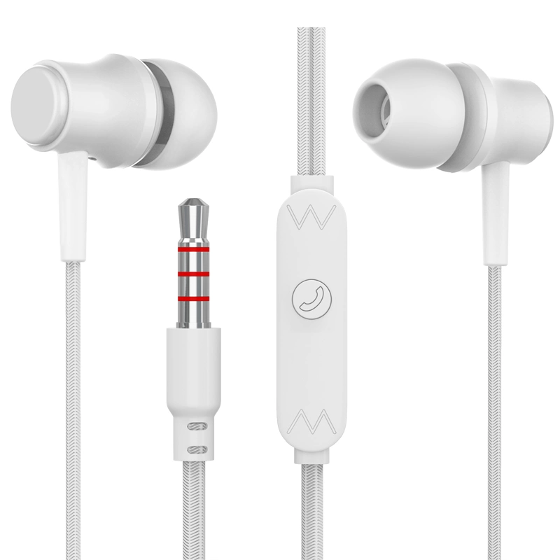 3.5mm Stereo Bass Sports Gaming in-Ear Earphone with Mic Speaker Clip for Mobile Phone