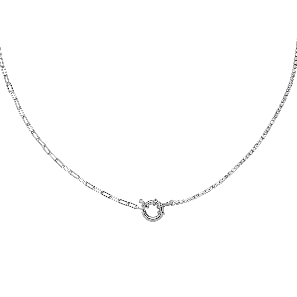 Nagosa New Fashion Jewelry 925 Sterling Silver Chain Necklace 18K Gold Plated Tennis Choker Necklace