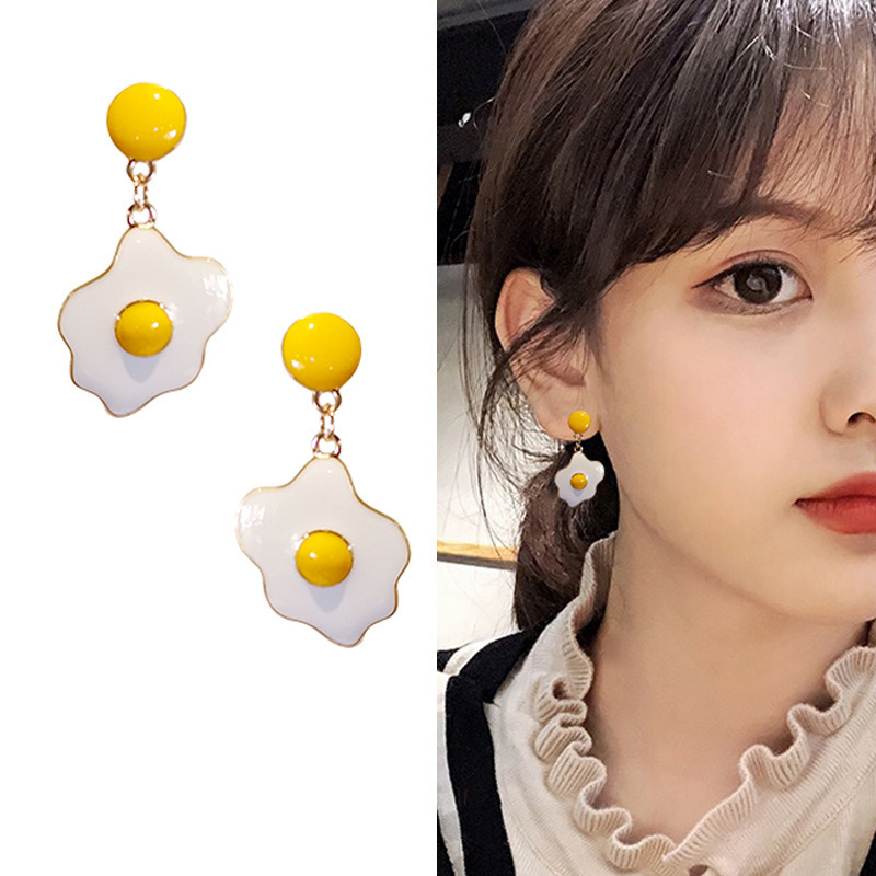 Japanese Girl Earrings Egg Earrings