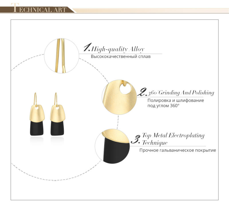 Color Matching Fashion Personality Earrings Alloy Simple New Temperament Earrings Pendant Earrings