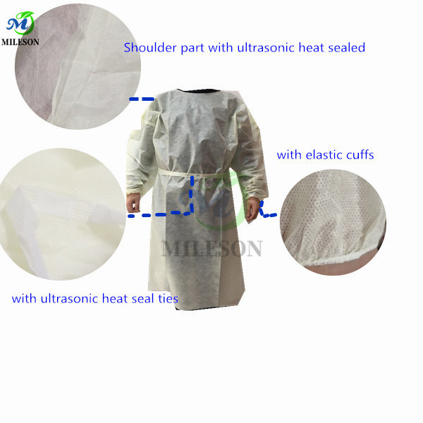 Isolation Gown with Knit Cuff/Elastic Cuff Breathable