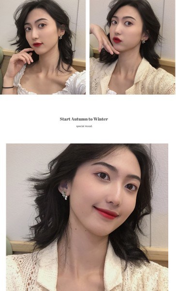 Korean Style Sweet Greenish Lily Flower Earring Fashion Earring for Green