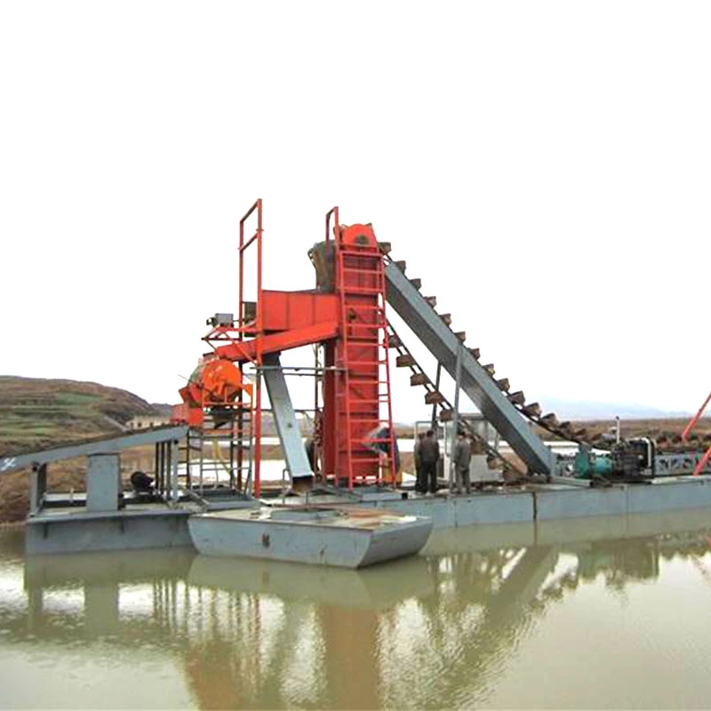 Hot Sale Hj-M60 Bucket Chain Gold and Diamond Dredger for River Gold Dredging for Sale