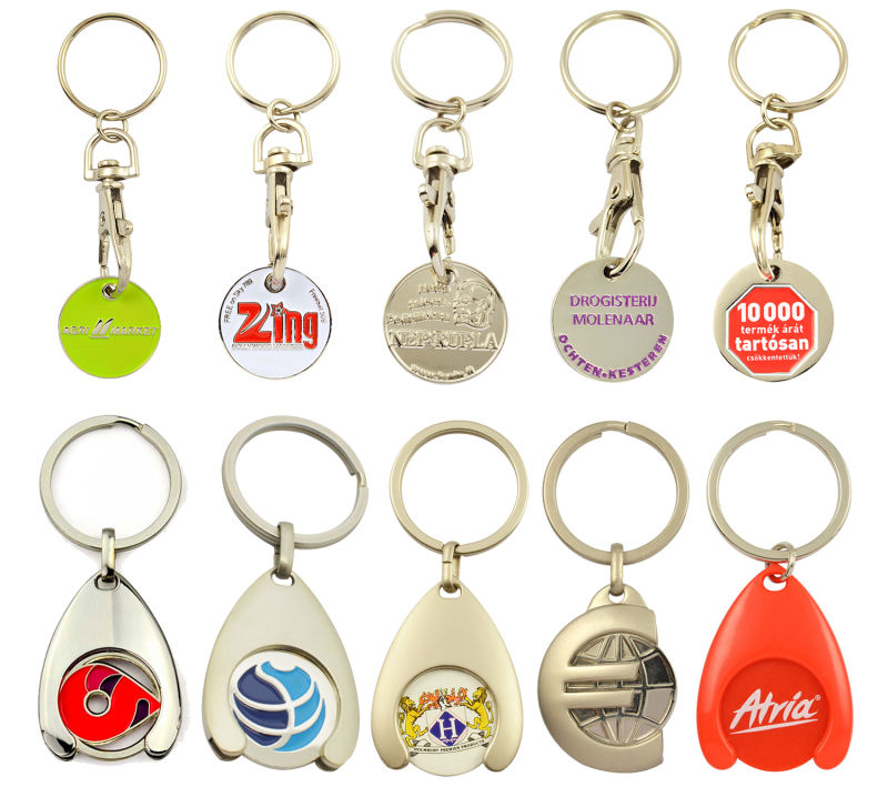 Promotion Gift Girl Metal Key Chain with Charms