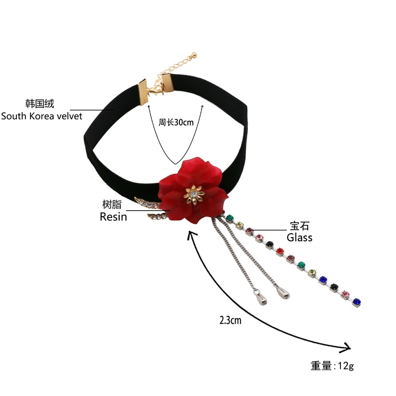 Wholesale Top Design Women Fashion Necklaces Jewelry Accessories Retro Layered Flower Choker Necklace