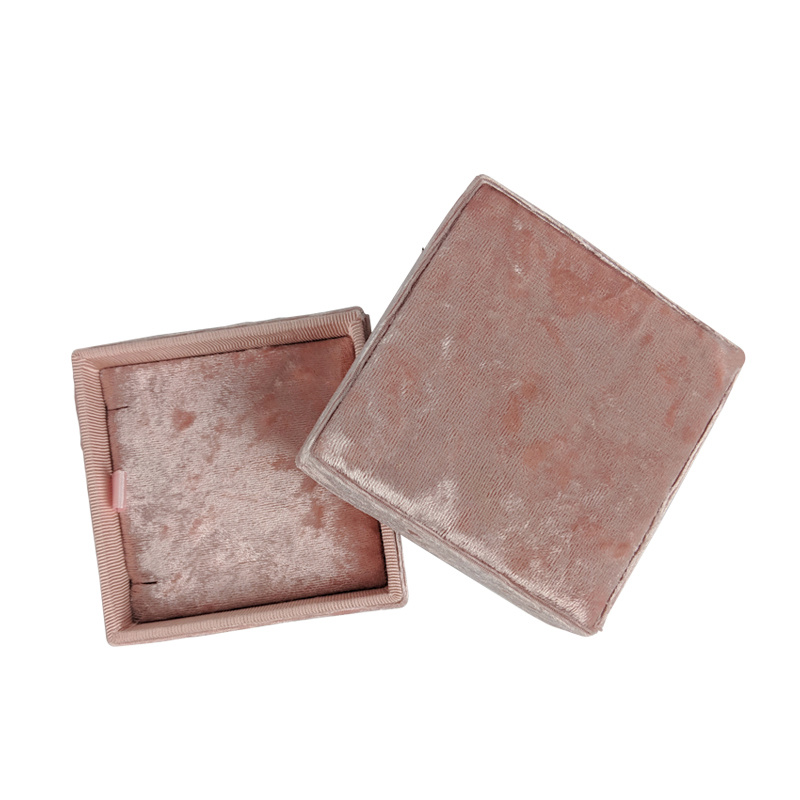 Luxury Customize Pink Velvet/Fabrics Jewelry Necklace Paper Box