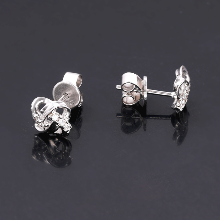 White Color Simple Cross Earrings Wholesale Price Earrings