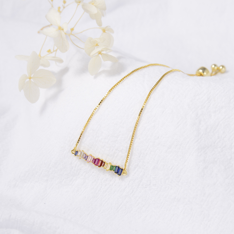 Fashion 2020 Bar Ruby Choker Zircon Pendant Necklace Adjustable Chain Jewelry Necklace