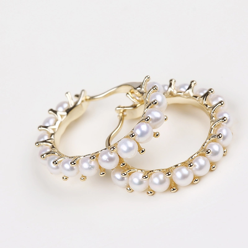 2021 Fashion 925 Sterling Silver Female Baroque Pearl Earring