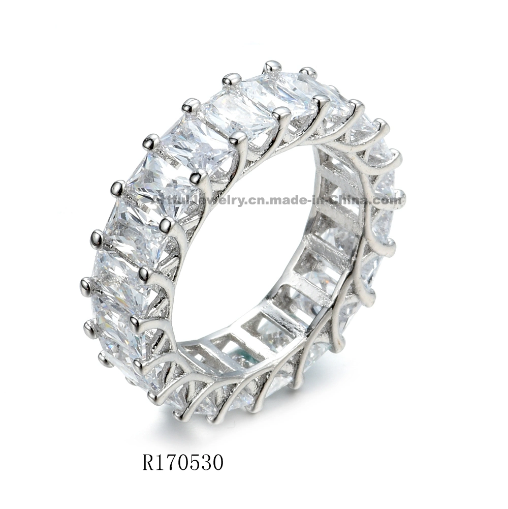 2021 New Style Prong Set Silver Ring Fashion Jewelry Silver Jewelry