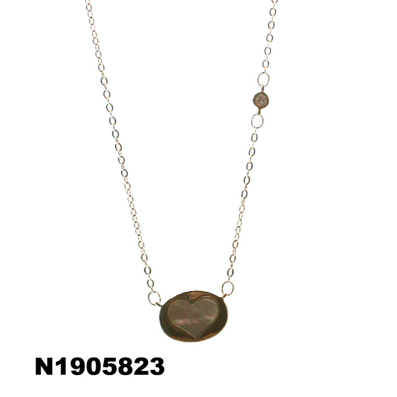 Fashion Necklace Silver Necklace with Rhodium Plating Shell Necklace