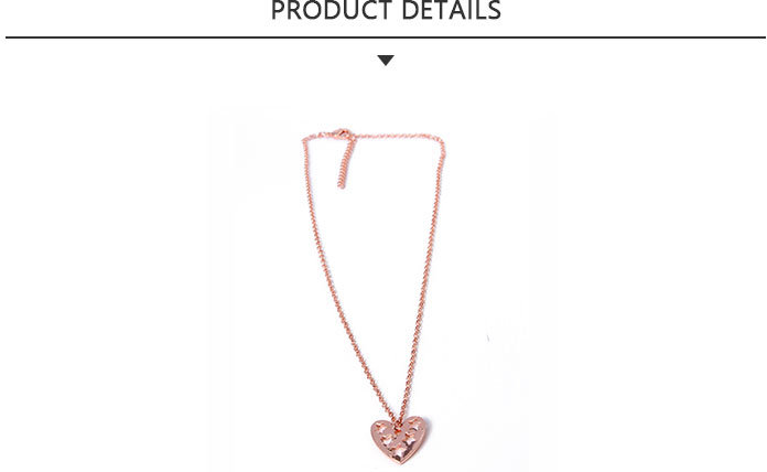 Long Life Fashion Jewelry Gold Heart-Shaped Pendant Necklace