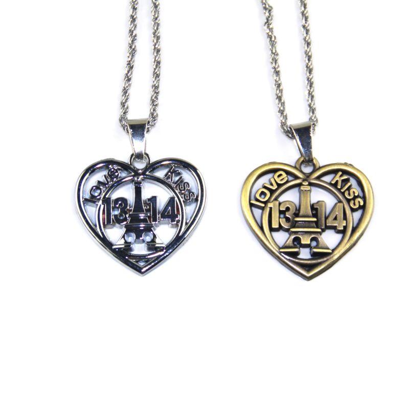 Fashion Personalized Gold Plated Heart-Shaped Necklace