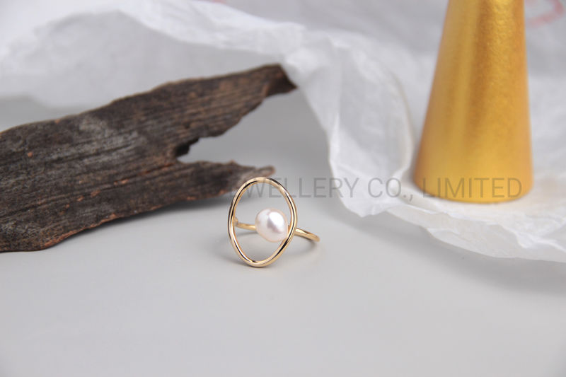 S925 Sterling Silver Ring Ins Natural Shaped Pearl Female Ring