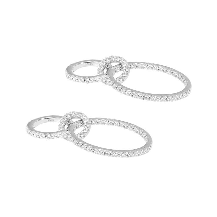 Gold Fashion Earrings Simple Style Fashion Jewelry 925 Sterling Silver Earrings Creative Girls Earrings