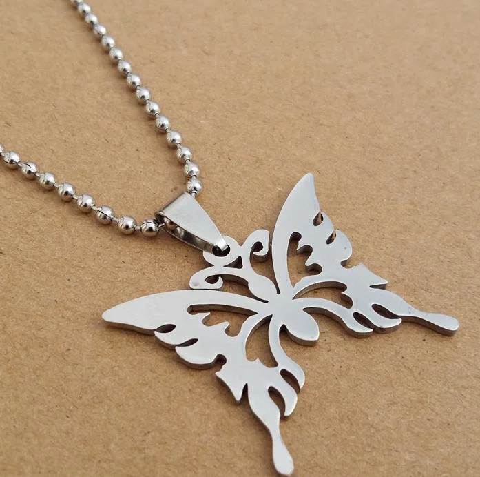 Butterfly Effect Necklace Titanium Pendant Stainless Steel Necklace