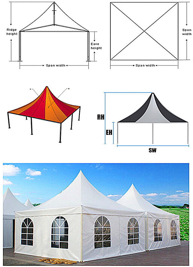 Outdoor Gazebo Tent Wedding Party Tent Leisure Pagoda Tent