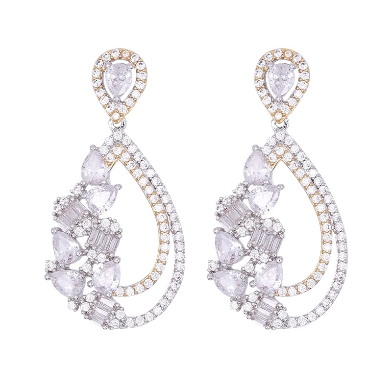 New Designs 2020 Jewelry Earrings Fancy Cubic Zirconia Drop Earrings