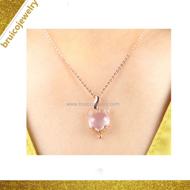 Hot Sale Chain Necklace with Zircon Cute Flower Necklace Wholesale