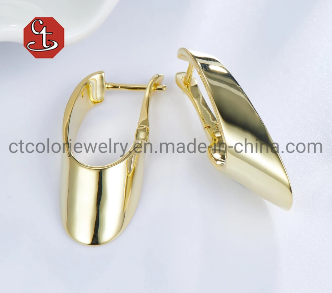 Fashion Earring Drop Earrings Modern Jewelry 18K Gold New Geometric Brass Earring