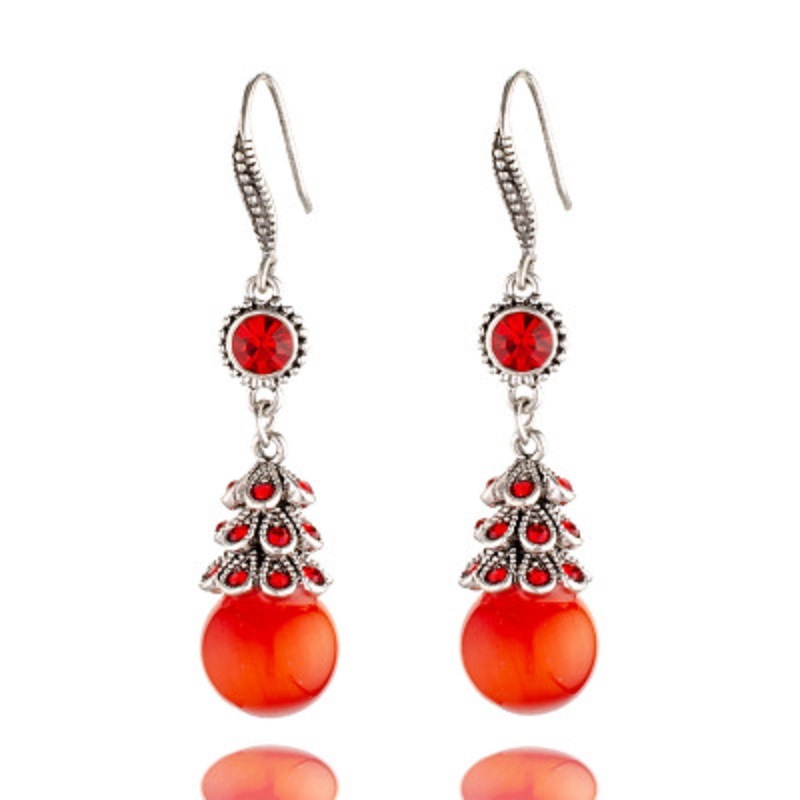 Pearl Teardrop Earrings for Women + Freshwater Cultured Pearls Dangle Cubic Zirconia Hook Earring Jewelry Esg13420