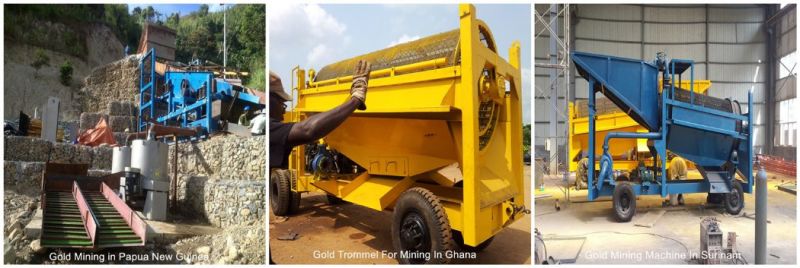 Australia Used Gold Trommel with Gold Sluice Box for Gold Washing