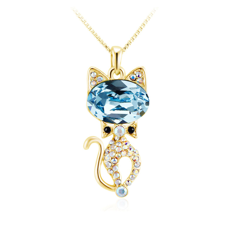 Austrian Crystal Popular Pendant Gold Plating Necklace