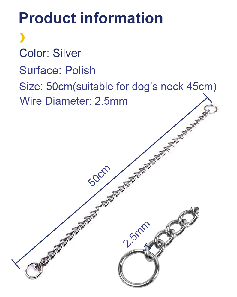 Choke Collar Dog Cat Fine Chains Necklace Chain Collar