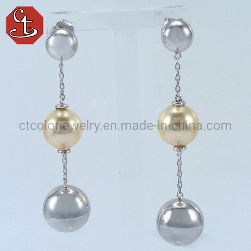 New Earrings Long Pearl Earrings Exaggerated Earrings Simple Earrings Female Temperament