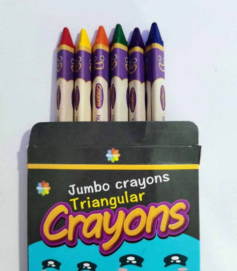 12pk Jumbo Triangle Shape Wax Crayon