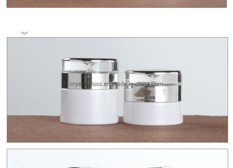 Pearl White 30g 50g Pearl White Glass Bottle for Cosmetic