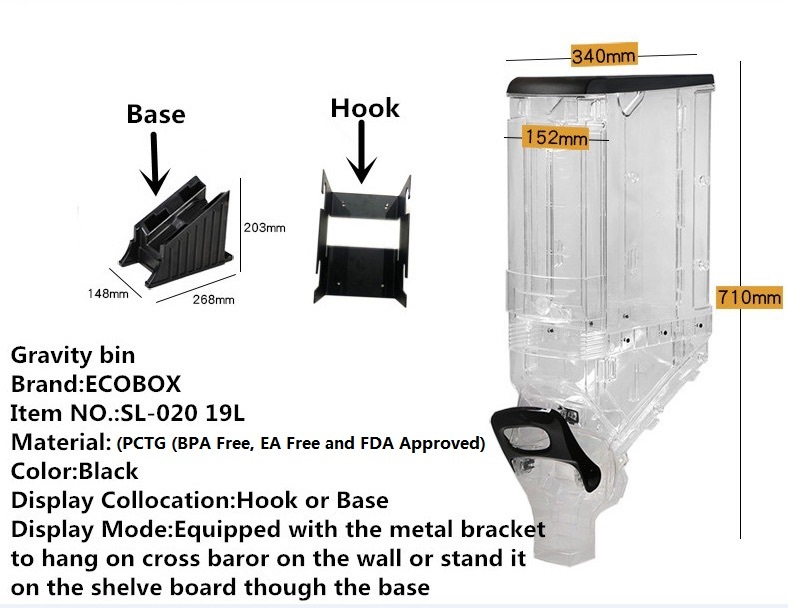 BPA Free Bulk Candy Dispenser for Confectionery