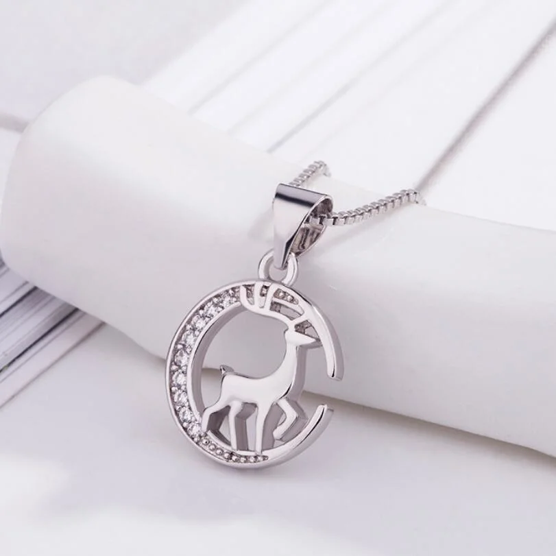Creative Style Female Personality Collarbone Moose Chain Necklace Pendant Fashion Party Jewelry Necklace