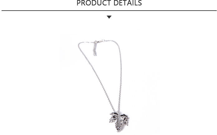 New Style Fashion Jewelry Silver Leaves Pendant Necklace