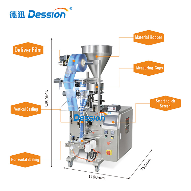 Vertical Automatic Candy Granule Packing Machine for Triangle Bag